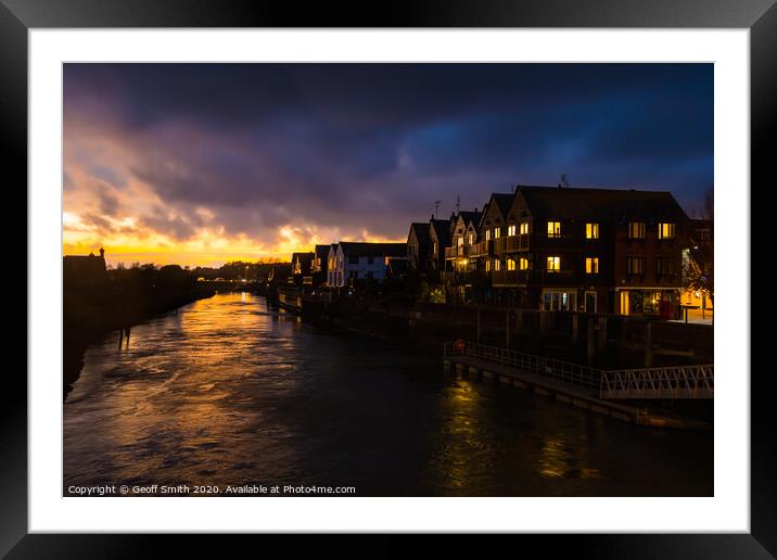 River sunset at Arundel Framed Mounted Print by Geoff Smith