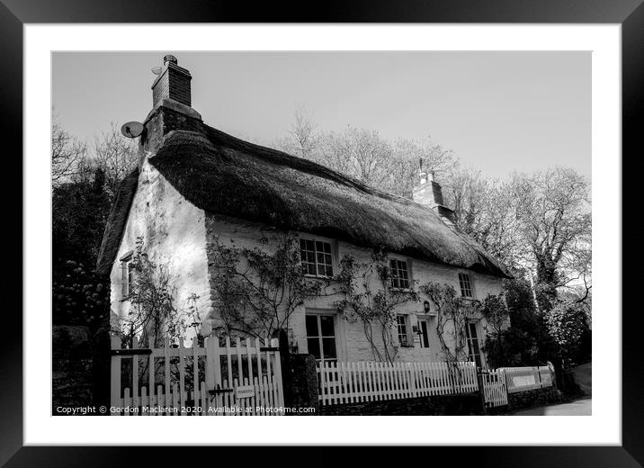 Cornish Cottage Helford Framed Mounted Print by Gordon Maclaren