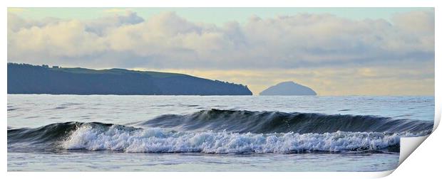 A wave from Ayr Print by Allan Durward Photography