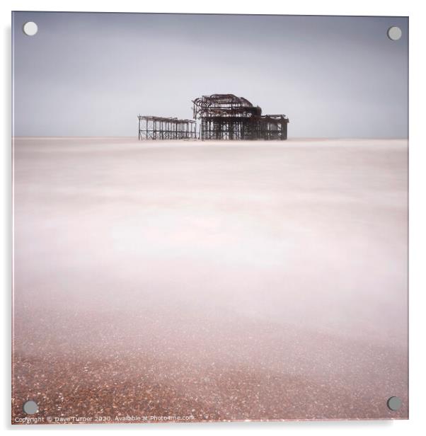 Brighton West Pier Acrylic by Dave Turner