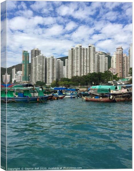 The old and the new in Hong Kong  Canvas Print by Gaynor Ball
