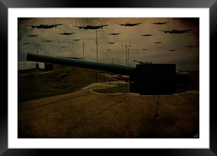 Lancasters Over Newhaven Framed Mounted Print by Chris Lord