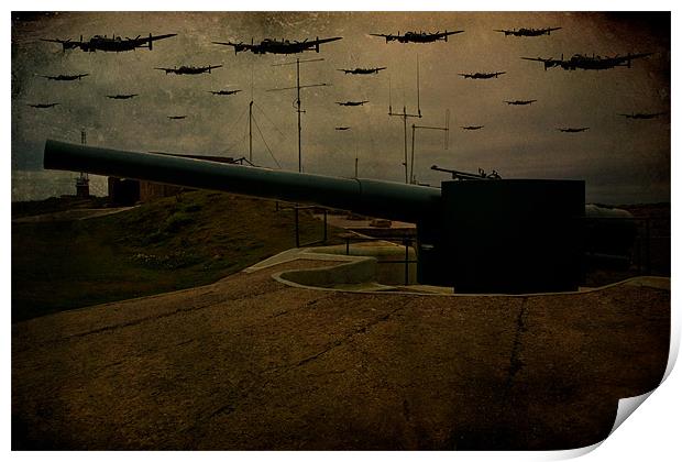 Lancasters Over Newhaven Print by Chris Lord