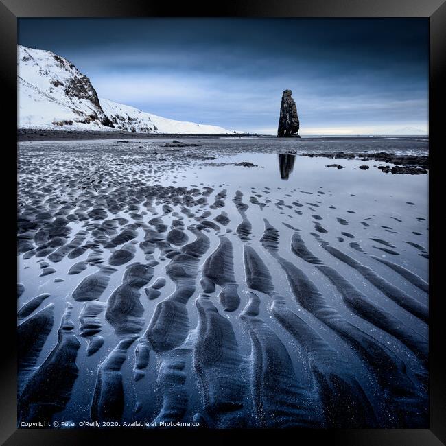Hvitsevkur Rock Formation, Iceland Framed Print by Peter O'Reilly