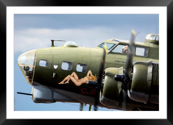 Sally B Nose Art Framed Mounted Print by David Stanforth