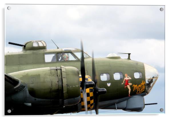 Memphis Belle Nose Art Acrylic by David Stanforth