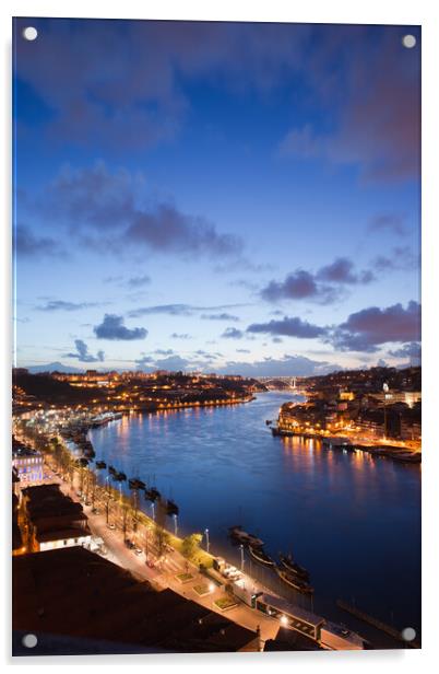 Douro River At Dusk Acrylic by Artur Bogacki
