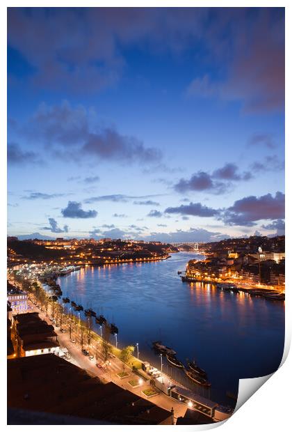 Douro River At Dusk Print by Artur Bogacki
