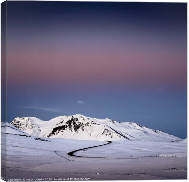 Icelandic Afterglow II Canvas Print by Peter O'Reilly
