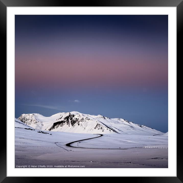 Icelandic Afterglow II Framed Mounted Print by Peter O'Reilly