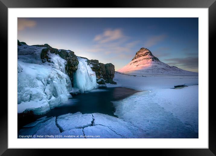 Kirkjufell at Sunset Framed Mounted Print by Peter O'Reilly