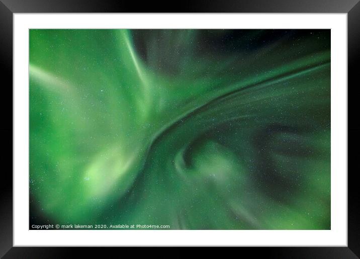 Aurora Borealis Framed Mounted Print by mark lakeman
