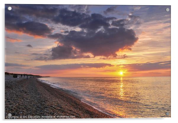 Weybourne Beach Norfolk  Acrylic by Jim Key