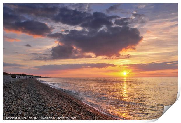 Weybourne Beach Norfolk  Print by Jim Key