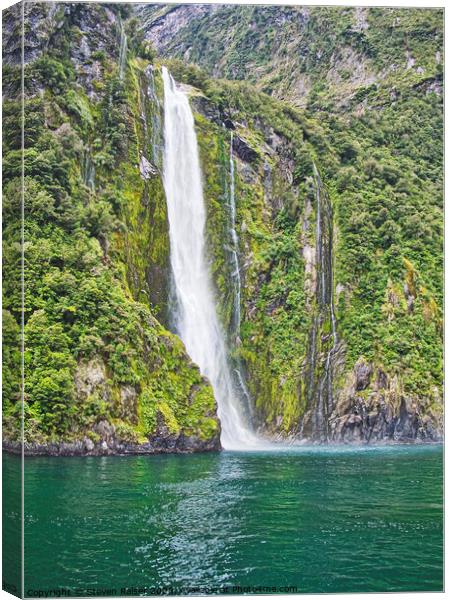 Stirling Falls, Milford Sound, New Zealand Canvas Print by Steven Ralser
