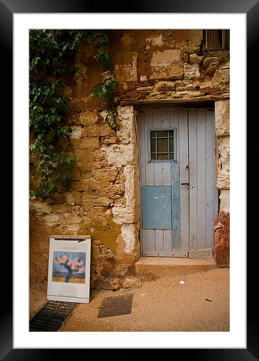 Patched Up Door, Roussillon Framed Mounted Print by Jacqi Elmslie