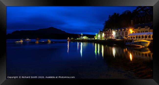 Portree pier after all the work vessels have departed. Framed Print by Richard Smith
