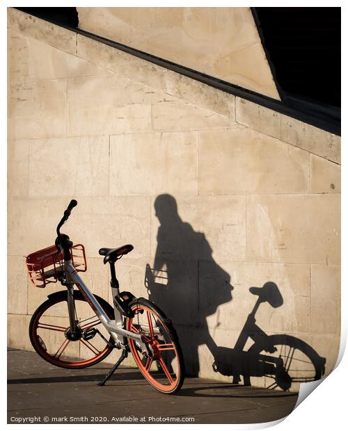 invisible cyclist Print by mark Smith