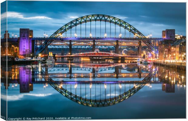 Tyne Reflections Canvas Print by Ray Pritchard