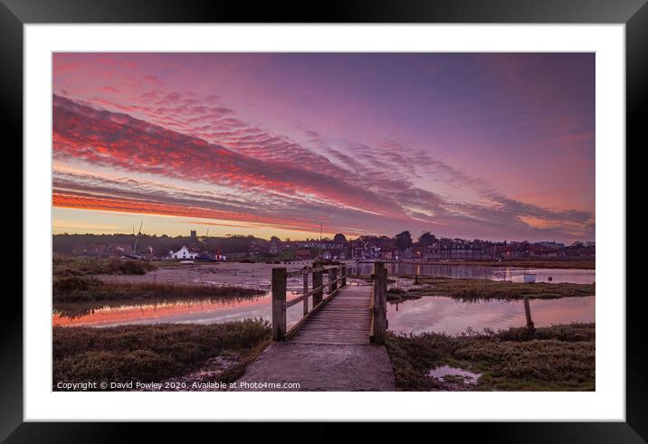 Sunrise Sky Over Blakeney Framed Mounted Print by David Powley