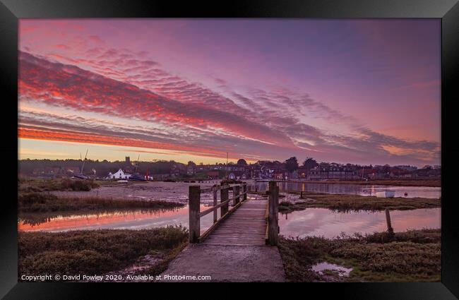 Sunrise Sky Over Blakeney Framed Print by David Powley