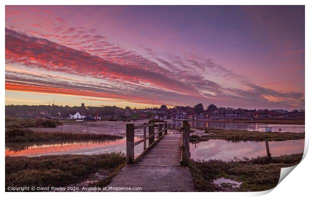 Sunrise Sky Over Blakeney Print by David Powley