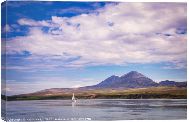 Sailing in the Sound of Islay, Scotland Canvas Print by Kasia Design