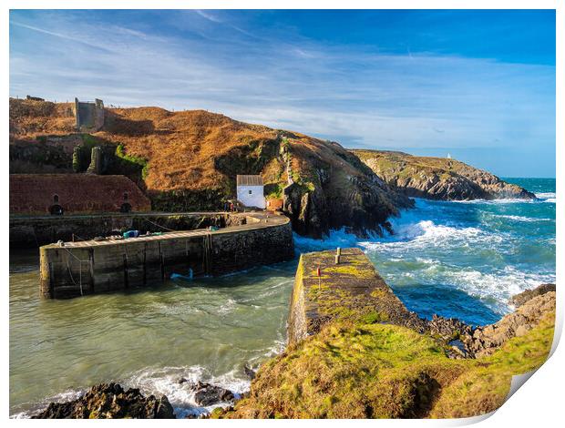 Porthgain Harbour, Pembrokeshire. Print by Colin Allen