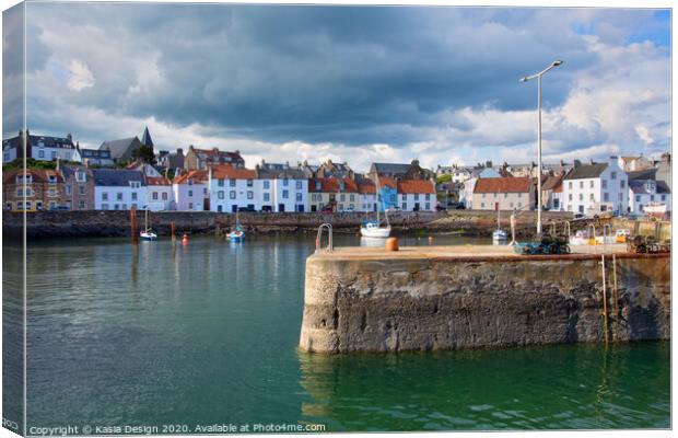 St Monans Harbour, Fife, Scotland Canvas Print by Kasia Design