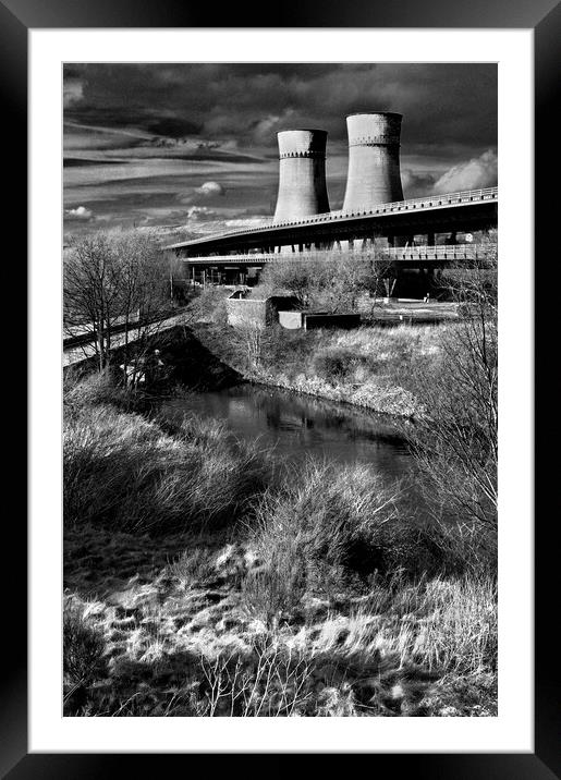 Tinsley Cooling Towers, M1 & River Don Framed Mounted Print by Darren Galpin