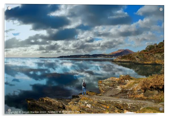 The beautiful seascape at Portmeirion Acrylic by Simon Marlow