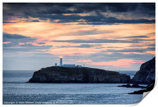 South Stack Lighthouse, Anglesey Print by Heidi Stewart