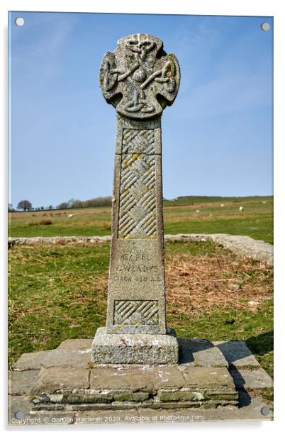 Celtic Cross Capel Gwladys  Acrylic by Gordon Maclaren