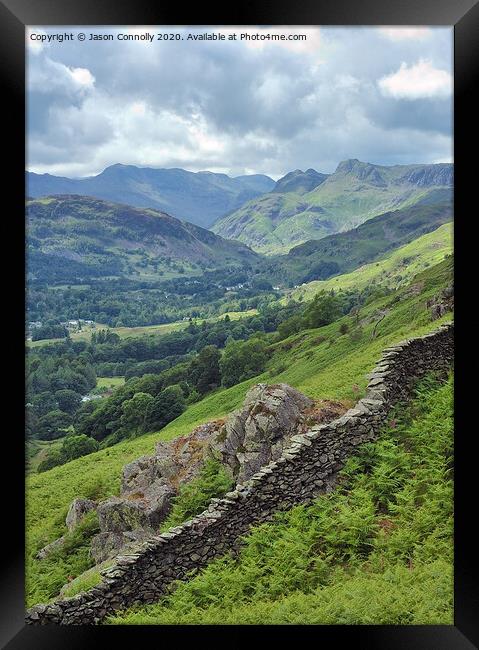 Langdale Fell Views Framed Print by Jason Connolly