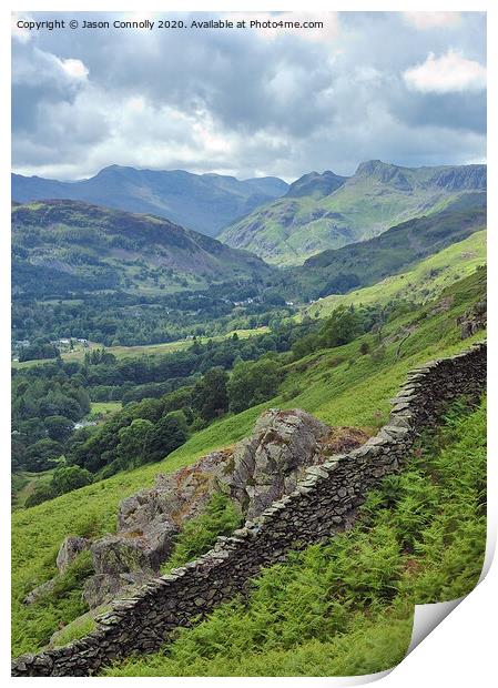 Langdale Fell Views Print by Jason Connolly
