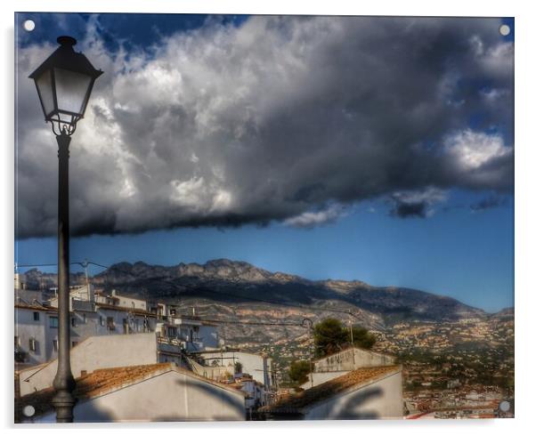 Altea Clouds Spain  Acrylic by Jacqui Farrell