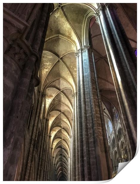 Bourges Cathedral Loire Valley  Print by Jacqui Farrell