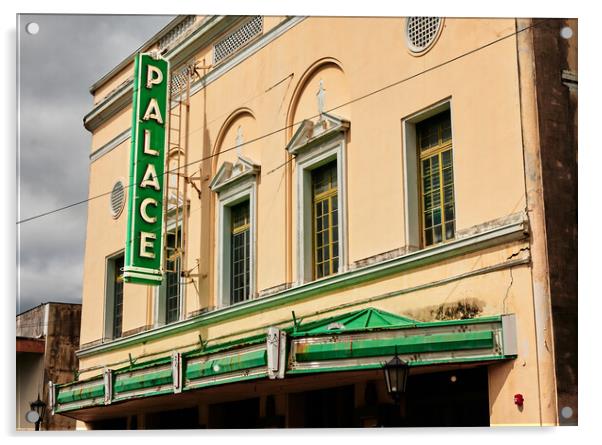 The Palace Theater in Hilo, Hawaii Acrylic by Jim Hughes