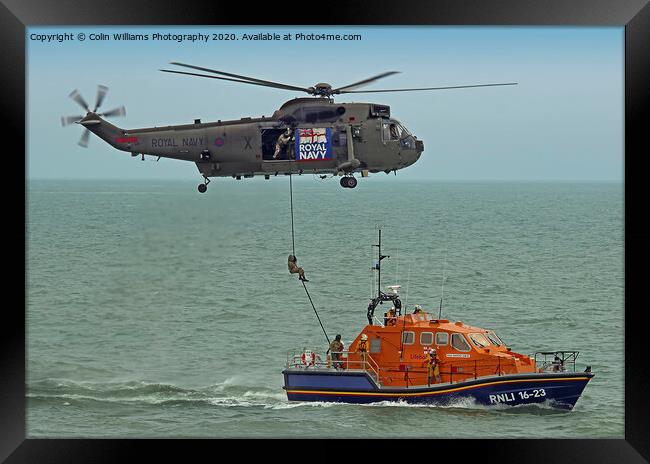 Air Sea Rescue Eastbourne  Framed Print by Colin Williams Photography