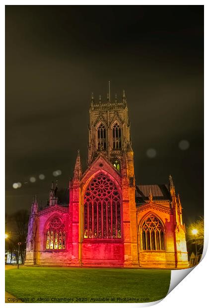 Doncaster Minster Print by Alison Chambers