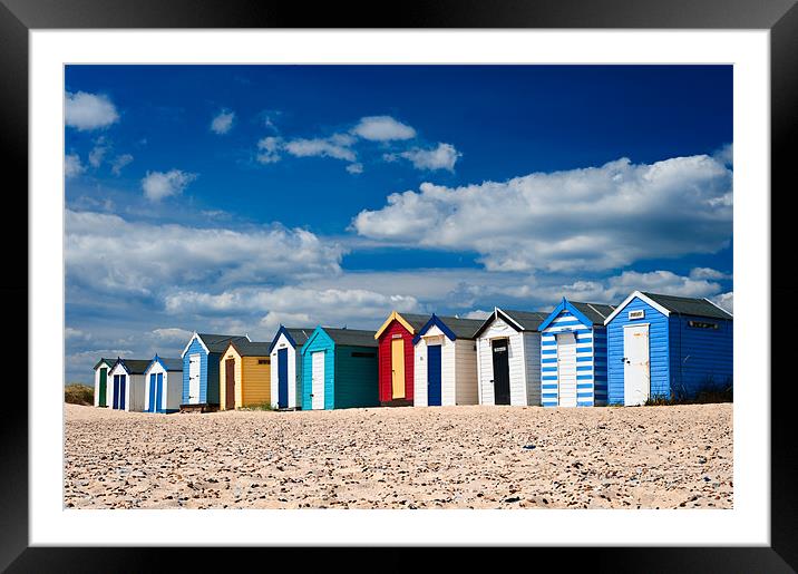 Huts in the sand Framed Mounted Print by Stephen Mole