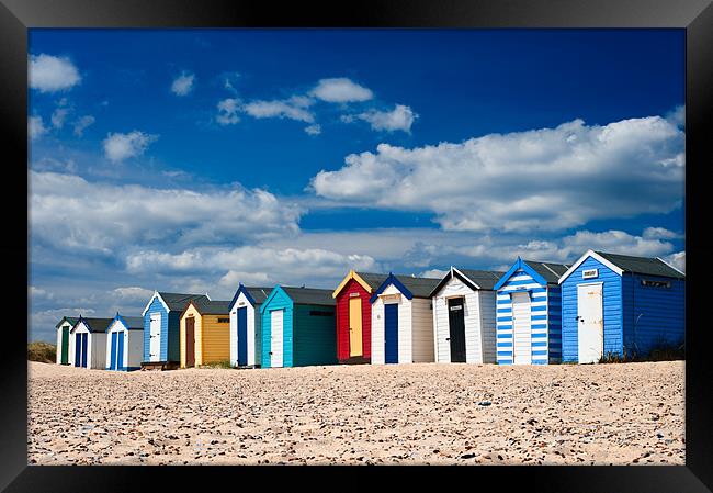 Huts in the sand Framed Print by Stephen Mole