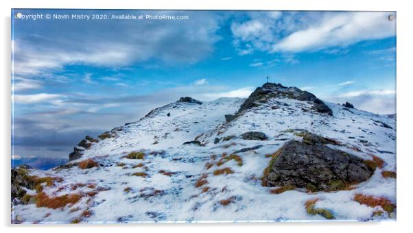 Summit of Ben Ledi, near Callander, Stirlingshire Acrylic by Navin Mistry