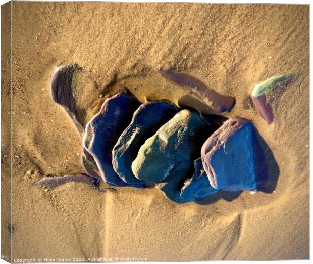 Sand Stones  Canvas Print by Helen Jones