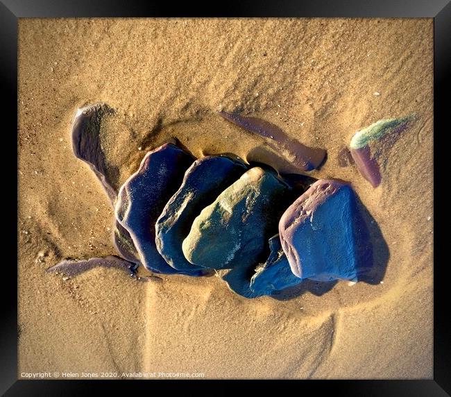 Sand Stones  Framed Print by Helen Jones