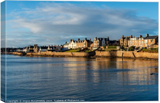 Seafront at Scottish coastal town of Elie Canvas Print by Angus McComiskey