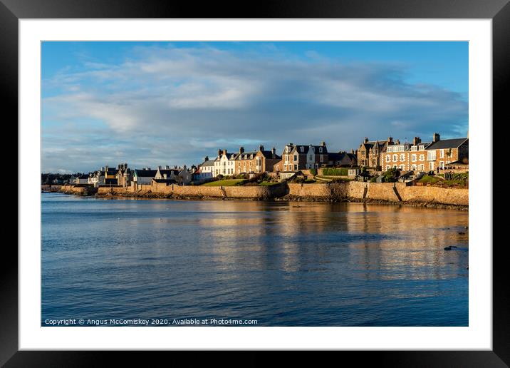 Seafront at Scottish coastal town of Elie Framed Mounted Print by Angus McComiskey