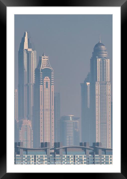 Architecture Of Dubai  Framed Mounted Print by David Pyatt