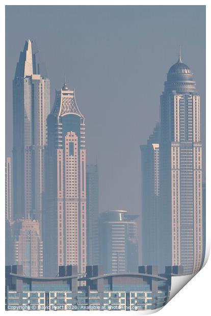 Architecture Of Dubai  Print by David Pyatt