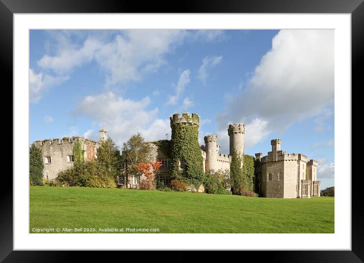 Clouds and Blue Sky over Bodelwyddan Castle Framed Mounted Print by Allan Bell